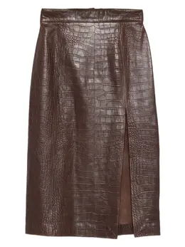 AMIRI: Кожаная юбка 