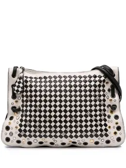 Bottega Veneta 2012-2025 Nappa Intrecciato Check Grommet Palio crossbody bag 31768452