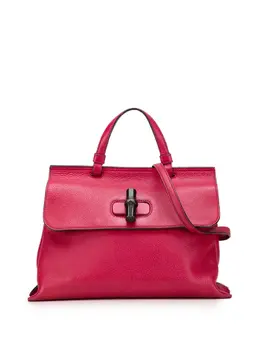 Gucci 2000-2015 Medium Leather Bamboo Daily satchel 31765027