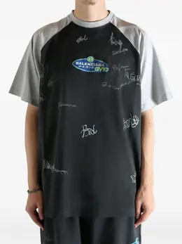 Balenciaga: Футболка с принтом 