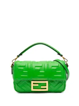 Fendi 2010-2025 Mini Zucca Embossed Leather Baguette satchel 31766792
