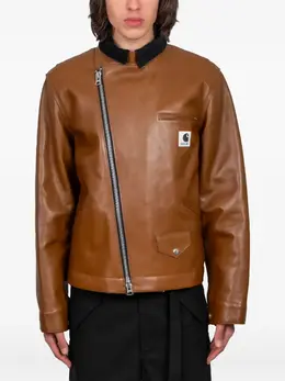 sacai: Кожаная куртка 