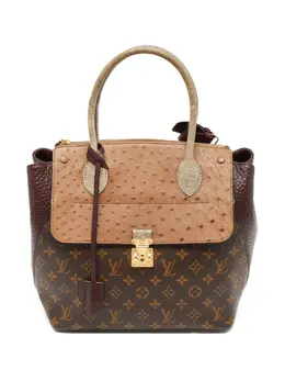 Louis Vuitton ostrich-leather Monogram-canvas tote bag 30323735