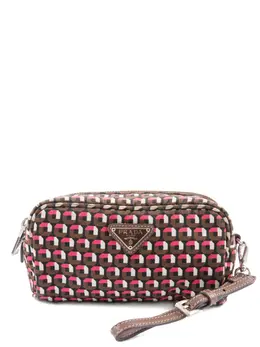 Prada 2024 geometric-print clutch 31776820
