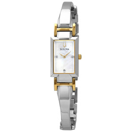 Bulova Classic Quartz Diamond Mother of Pearl Dial Ladies Watch 98p188