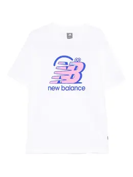 New Balance: Белая футболка 