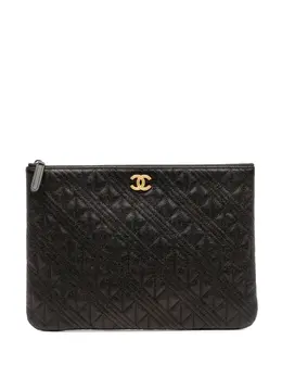 CHANEL Pre-Owned: Чёрный клатч 