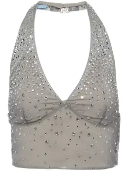 Prada: Топ со стразами 