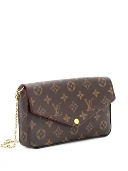 Louis Vuitton Pre-Owned: Коричневая сумка через плечо 