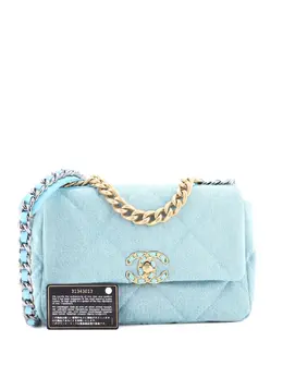 CHANEL Pre-Owned: Голубая сумка 