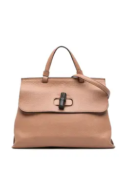 Gucci 2016-2025 Medium Leather Bamboo Daily satchel 31932829