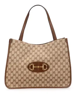 Gucci 2016-2025 Medium GG Canvas Horsebit 1955 tote bag 31920186