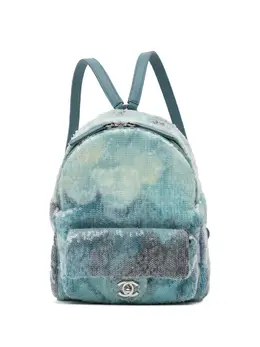 CHANEL Pre-Owned: Голубой рюкзак 