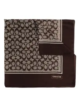 Coach: Коричневый шарф 