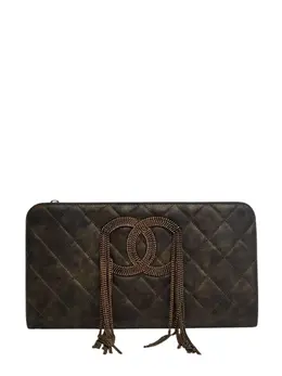 CHANEL Pre-Owned: Чёрный клатч 