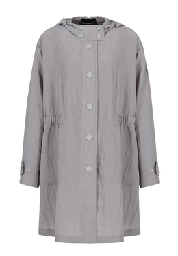 EMPORIO ARMANI: Серый плащ 