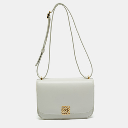 Loewe White Leather Goya Shoulder Bag 1204521