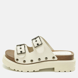 Dior: Белые сабо 