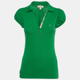 Burberry: Зелёное поло 