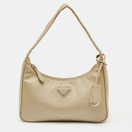Prada Beige Nylon Re-Edition 2000 Shoulder Bag 1237778
