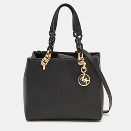 Michael Kors Black Saffiano Leather Mini Cynthia Tote 1225303
