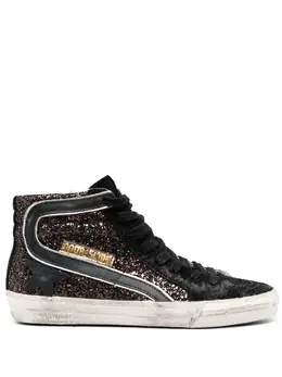 Golden Goose Slide glitter high-top sneakers 19192125