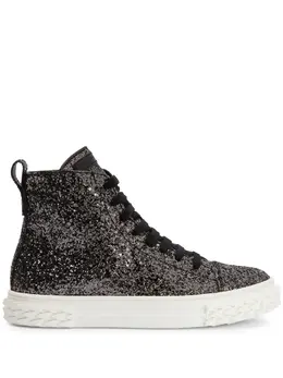 Giuseppe Zanotti Eco-Blabber glitter high-top sneakers 18424289