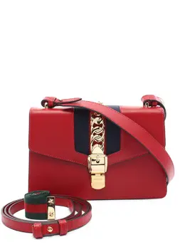 Gucci 2000-2015 Small Leather Sylvie Web satchel 32011298