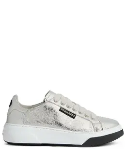 Dsquared2 metallic-finish lace-up sneakers 21499084