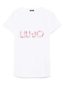 LIU JO: Футболка со стразами 