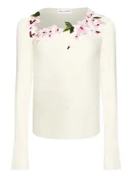 Oscar de la Renta: Блуза с растительным принтом 