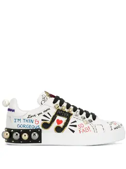 Dolce & Gabbana Portofino appliqué sneakers 13541560