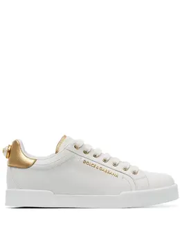 Dolce & Gabbana Portofino logo-tag leather sneakers 13442445