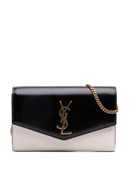 Saint Laurent 2021 Bicolor Calfskin Uptown Chain Wallet crossbody bag 32042094