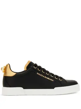 Dolce & Gabbana Portofino logo-tag leather sneakers 12743517