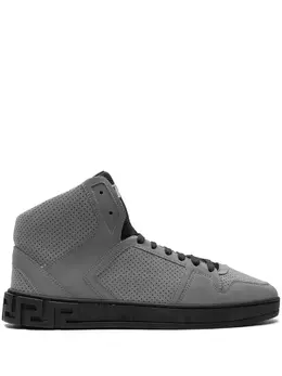 Versace Greca-embossed high-top sneakers 25621766