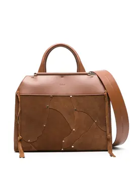 Chloé: Коричневая сумка-шоппер 