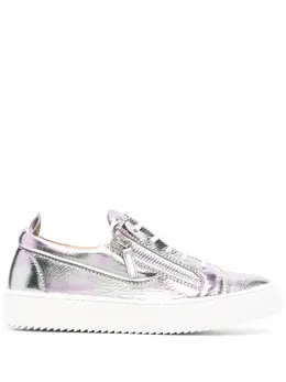 Giuseppe Zanotti metallic leather low-top sneakers 16213485