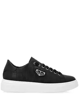 Philipp Plein Iconic Plain-plaque croc-effect sneakers 25707326