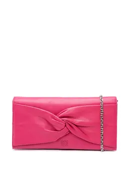 Loewe 2010 Anagram Nappa Bow Tie Clutch with Chain crossbody bag 30022409
