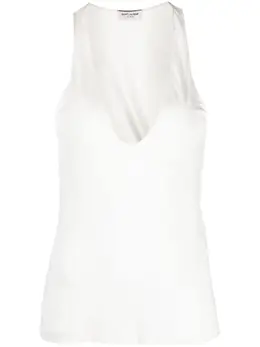 Saint Laurent: Атласная майка 