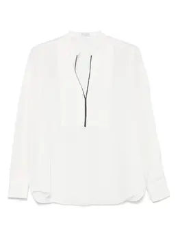 Brunello Cucinelli: Блуза с v-образным вырезом 