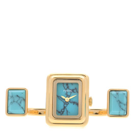 Fossil Raquel Quartz Blue Dial Ladies Watch Ring es5432