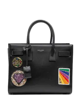 Saint Laurent 2016 Baby Leather Patch Embellished Sac De Jour satchel 32094590