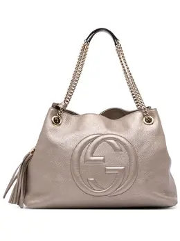 Gucci 2016-2025 Medium Metallic Leather Soho Chain tote bag 32093498