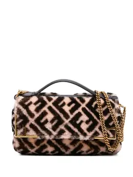 Fendi 2010-2025 Zucca Shearling Double F Baguette satchel 32094584