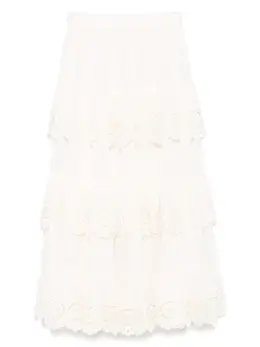 ZIMMERMANN: Белая юбка  Lucky