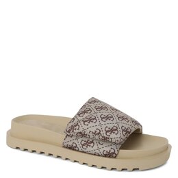 Guess: Бежевые шлёпанцы 