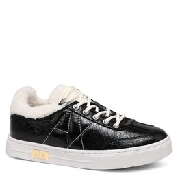 Armani Exchange: Чёрные кроссовки 