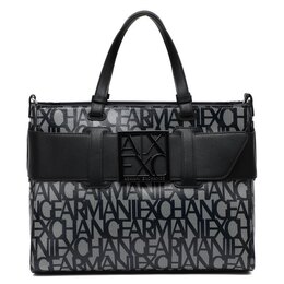 Armani Exchange: Чёрная спортивная сумка 